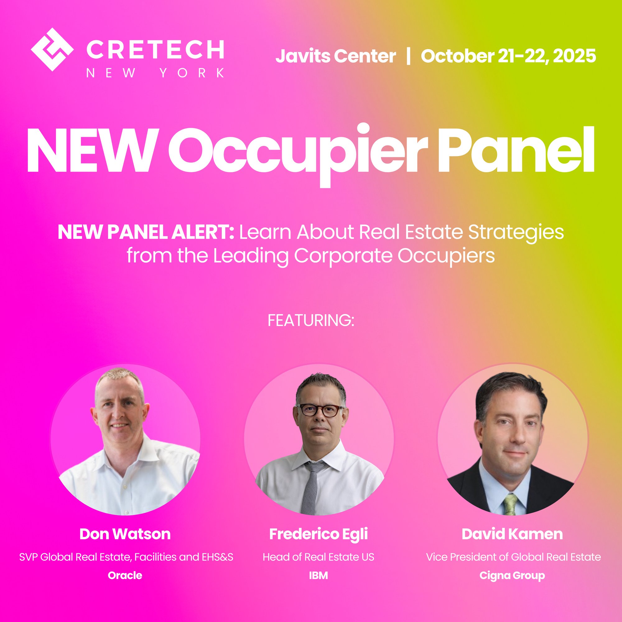 Occupier Panel Announcement