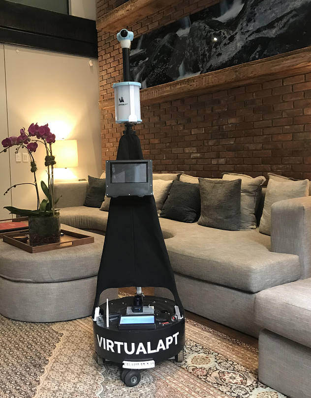 VirtualAPT robots roll through homes to make floor plans and 3-D marketing videos. VirtualAPT robots roll through homes to make floor plans and 3-D marketing videos.